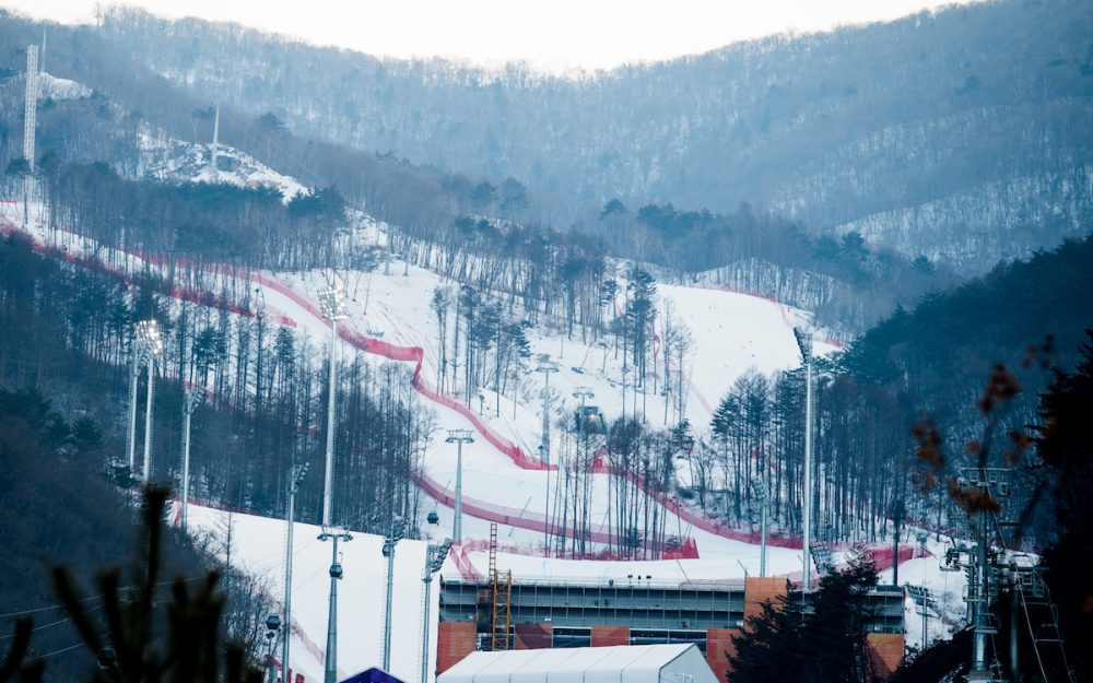 Das Jeaongseon Alpin Center, dort fanden im Febraur die alpinen Speed-Rennen und die Kombination statt. – Foto: GEPA pictures