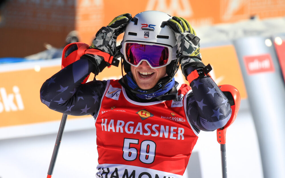 Jett Seymour (hier nach seinem überraschenden Rennen in Chamonix). – Foto: GEPA pictures