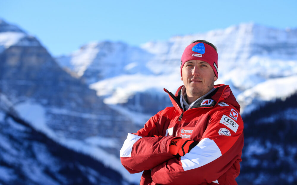 Julian Schütter in Lake Louise. – Foto: GEPA pictures