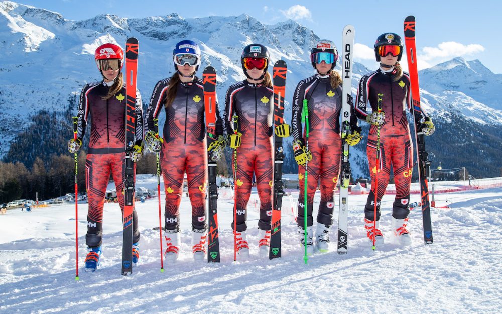 Kanada schickt ein 25-köpfiges Team in die Rennen Marie-Michele Gagnon, Laurence St-Germain, Erin Mielzynski, Roni Remme und Valerie Grenier (v.l.) bilden den Kern des kanadischen Frauen-Teams. – Foto: GEPA pictures