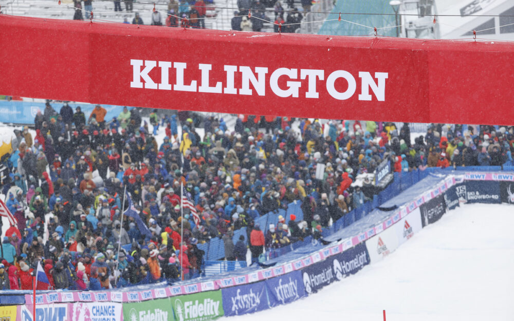 Blick ins Zielgelände von Killington. – Foto: GEPA pictures