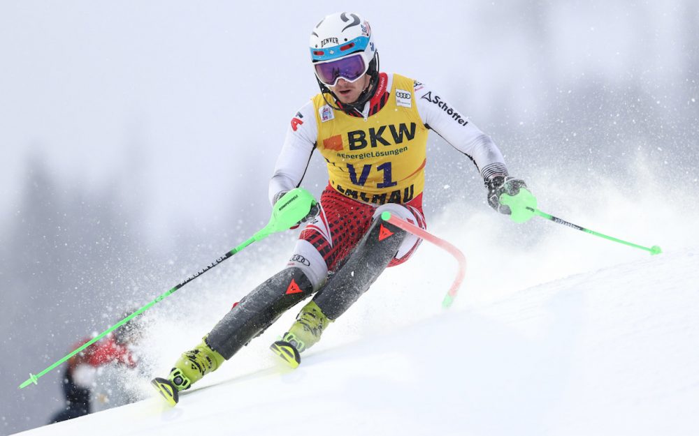 Tobias Kogler, hier beim Einsatz als Vorfahrer des Weltcup-Slaloms in der Flachau. – Foto: GEPA pictures