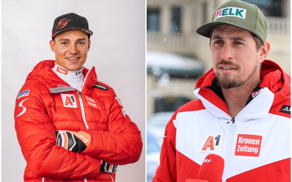 ÖSV-Duo fährt indirekt den „Hirscher-Ski“ Christoph Krenn und Max Franz – das neue ÖSV-Speed-Duo bei Augment. – Fotos: GEPA pictures