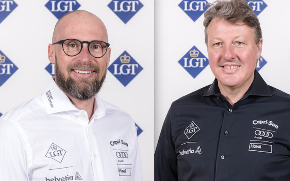 Marco Büchel (LSV-Vizepräsident) und Alexander Ospelt (LSV-Präsident) freuen sich über die neue Partnerschaft mit HEAD Sportswear. – Fotos: zvg/LSV