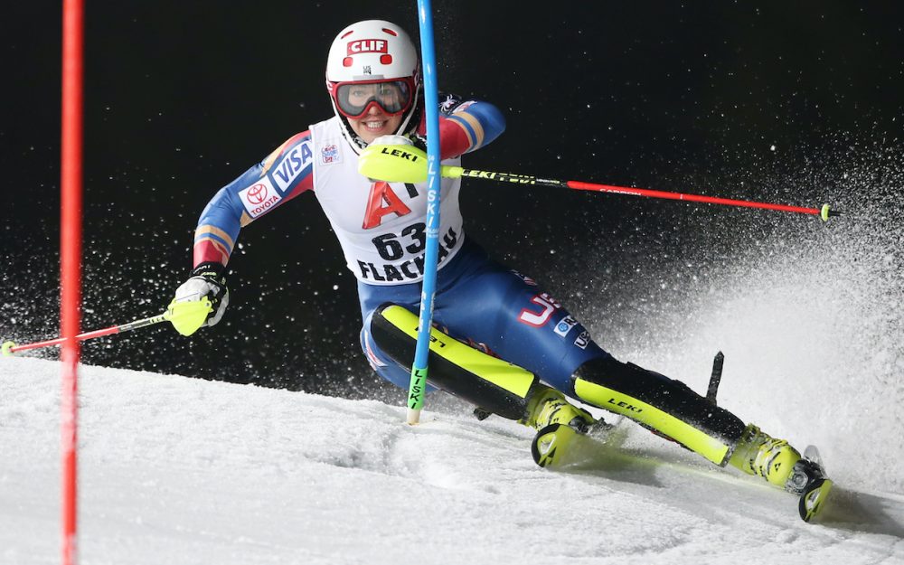 Lila Lapanja, auf dem Archivbild noch mit Fischer-Ski unterwegs, fährt mittlerweile auf Material aus dem Hause Stöckli. – Foto: GEPA pictures