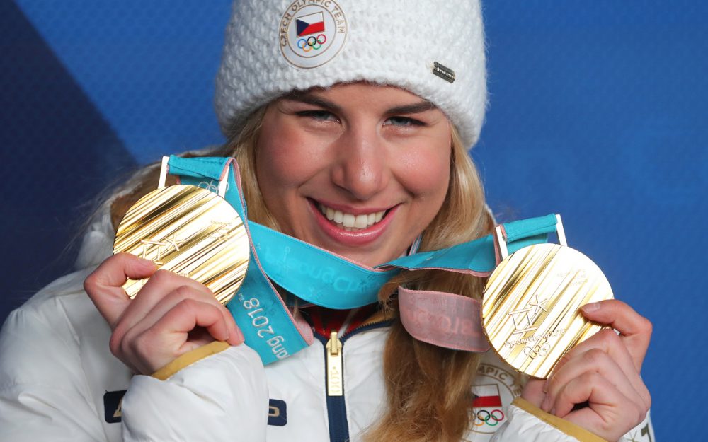 Ester Ledecka – 2018 holte sie Gold in zwei Sportarten. – Foto: GEPA pictures