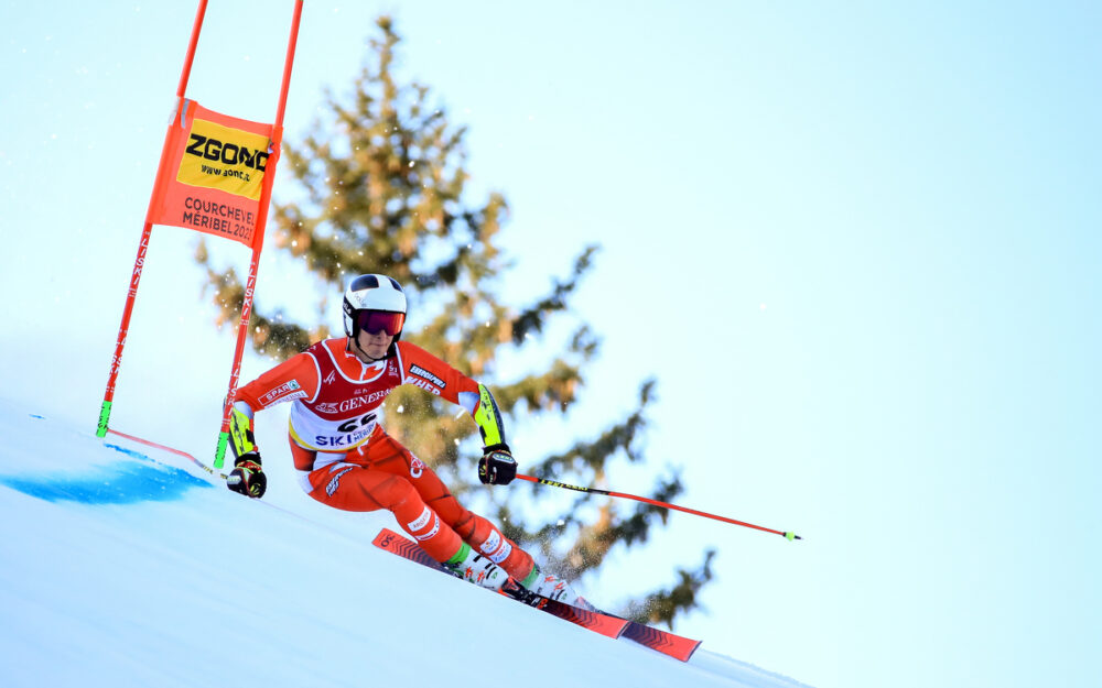 Leon Nikic beim WM-Riesenslalom von Courchevel/Meribel 2023. – Foto: GEPA pictures
