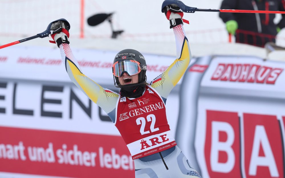Kristina Riis-Johannessen beendet ihre Karriere Diese Bild wird es nicht mehr geben: eine jubelnde Kristina Riis-Johannessen. – Foto: GEPA pictures