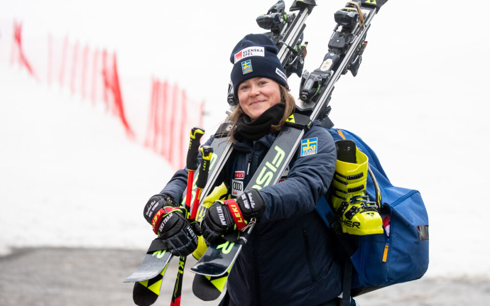 Schwedinnen ohne Oehlund, dafür mit einer Debutantin in Killington Statt in Sölden jetzt halt in Killington: Lisa Nyberg vor dem Weltcup-Debut. - Foto: GEPA pictures