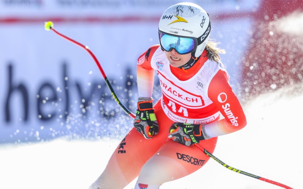 Je neun Schweizerinnen und Österreicherinnen in Kvtifjell am Start Livia Rossi steht im Swiss-Ski-Aufgebot für die beiden Weltcup-Abfahrten und den Super-G von Kvitfjell. – Foto: GEPA pictures