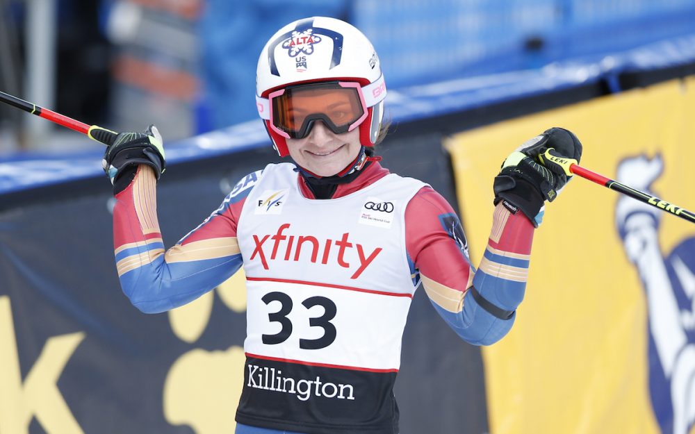 Danke, das war's. Megan McJames verabschiedet sich von der Karriere als Rennfahrerin. – Foto: GEPA pictures