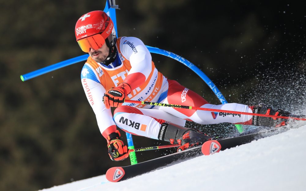 Schweizer Meisterschaften: Loic Meillard schnappt Marco Odermatt Gold weg Loic Meillard fährt an den Schweizer Meisterschaften im Riesenslalom zu Gold. – Foto: GEPA pictures