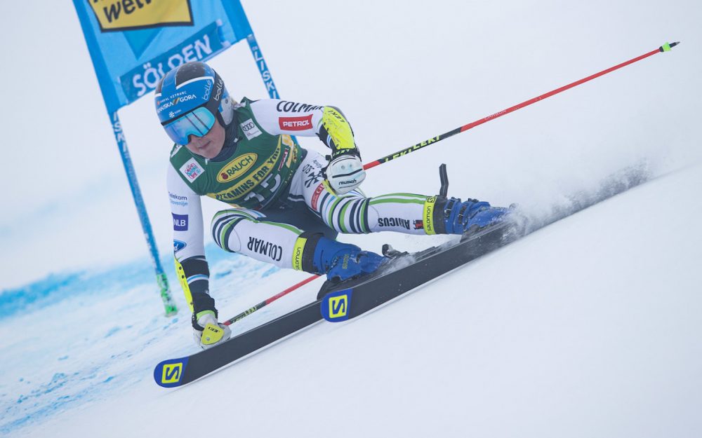 Ein slowenisches Septett für Sölden Meta Hrovat kam 2020 ihrem ersten Sölden-Podestplatz als Sechstplatzierte ziemlich nahe. – Foto: GEPA pictures
