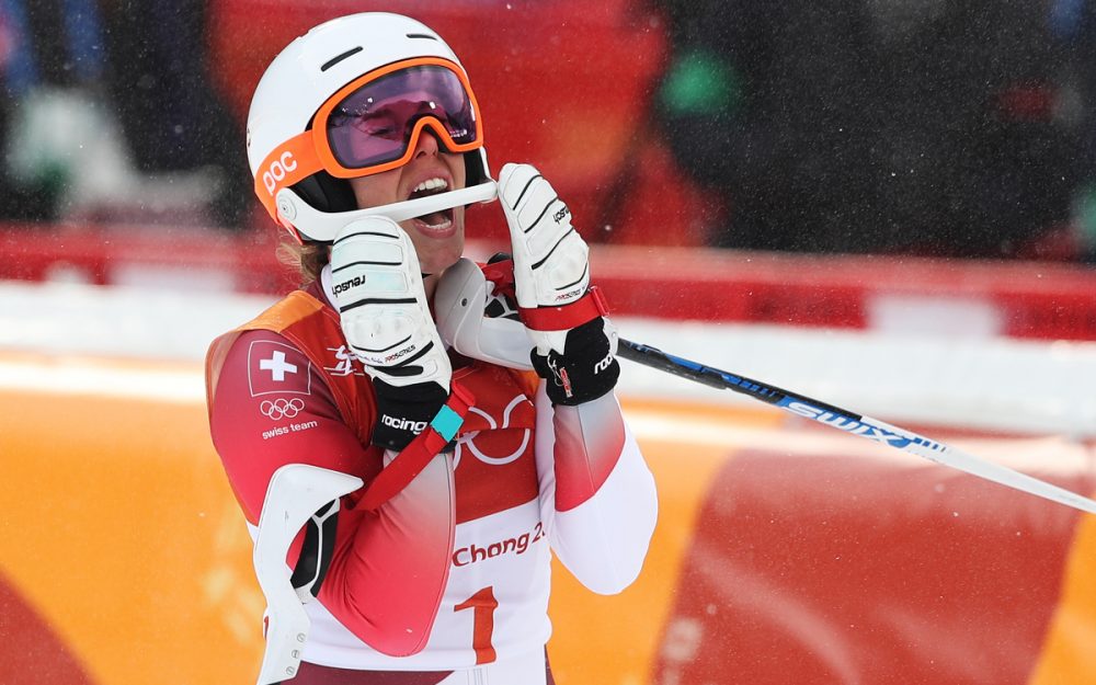 Der Dachverband Swiss Olympic macht sich für die Sportanlässe und für die Aktivitäten von Sportlerinnen wie Michelle Gisin (Bild) in der Schweiz stark. – Foto: GEPA pictures
