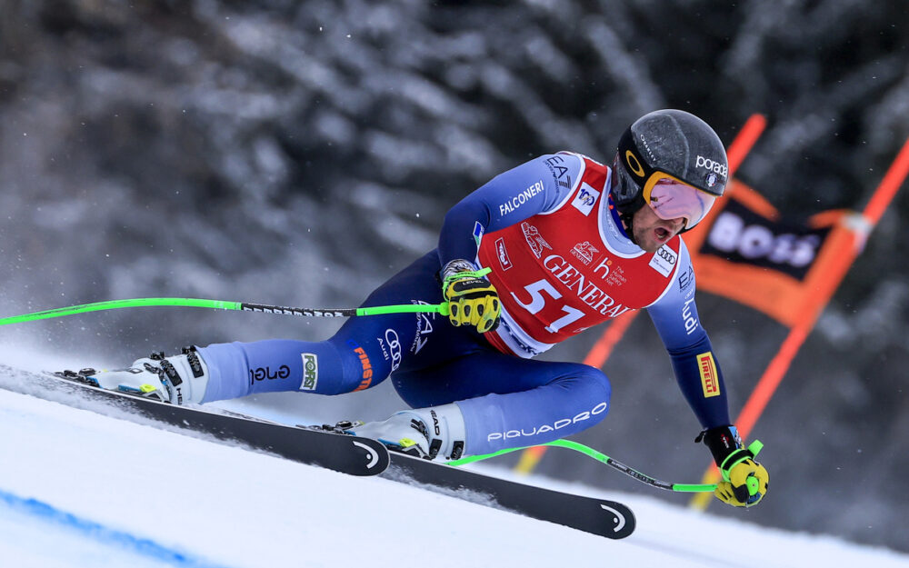 Nicolo Molteni (hier auf der Streif in Kitzbühel) gewinnt die zweite Europacup-Abfahrt von Tarvisio. – Foto: GEPA pictures