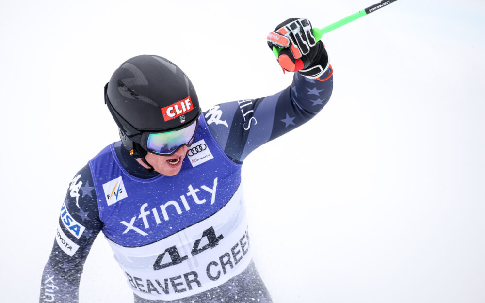 Der Amerikaner Sam Morse gewinnt das erste NorAm-Rennen der Saison 2022/23. – Foto: GEPA pictures