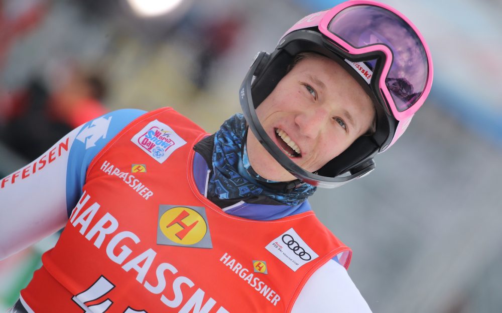 Tanguy Nef reist mit einem Sieg im Gepäck zurück nach Europa Tanguy Nef kehrt für die nächsten Weltcup-Slaloms nach Europa zurück. – Foto: GEPA pictures
