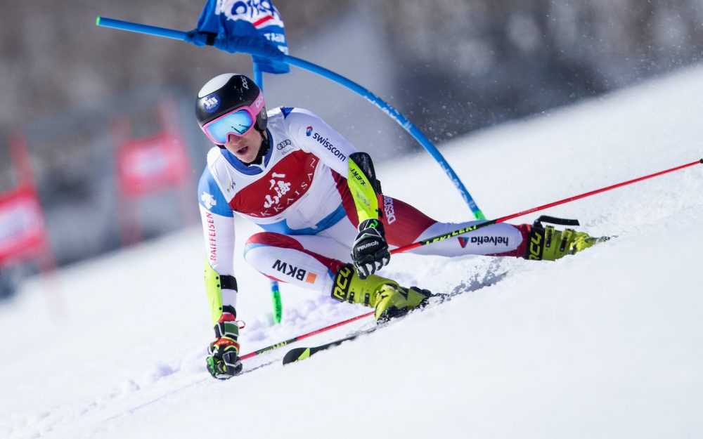 Swiss Ski mit zwei Sölden-Neulingen am Start Tanguy Nef hat sich den letzten Startplatz im Schweizer Team für Sölden gesichert. – Foto: GEPA pictures