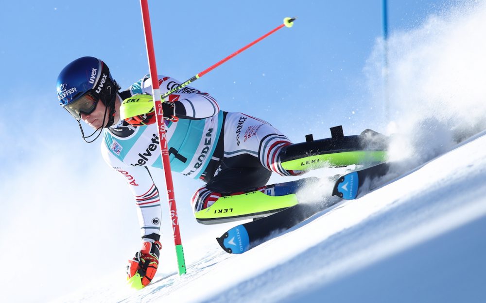 Zwei Franzosen in Adelboden voraus Clement Noel liegt nach dem 1. Lauf am Chuenisbärgli in Führung. – GEPA pictures