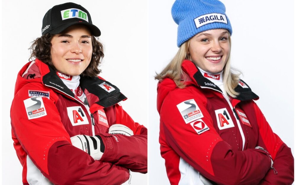 Julia Scheib (links) und Sophia Waldauf stehen im ÖSV-Aufgebot für die Heimrennen am Semmering. – Fotos: GEPA pictures