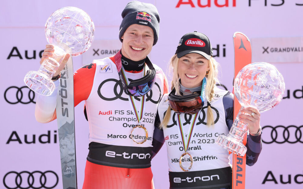 Bald soll feststehen, wann und wo Marco Odermatt und Mikaela Shiffrin im Winter 2023/24 ihrer Arbeit nachgehen werden. – Foto: GEPA pictures