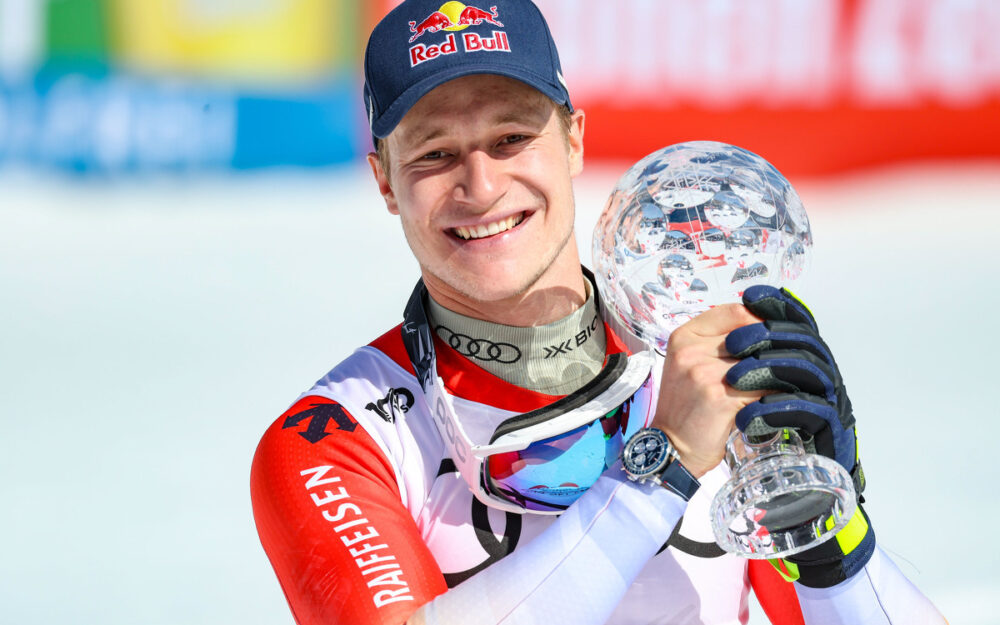 Marco Odermatt sichert sich auch die Super-G-Kugel Marco Odermatt. – Foto: GEPA pictures