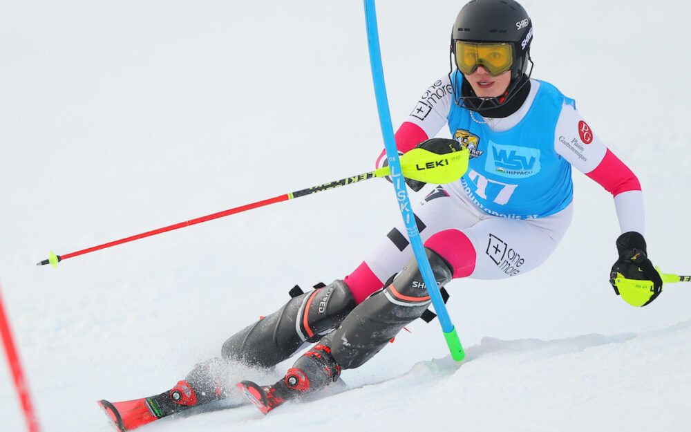 Victoria Palla – hier beim Europacup-Slalom in Mayrhofen (AUT) – gewinnt in Stratton Mountain ihr erstes NorAm-Cup-Rennen. – Foto: GEPA pictures