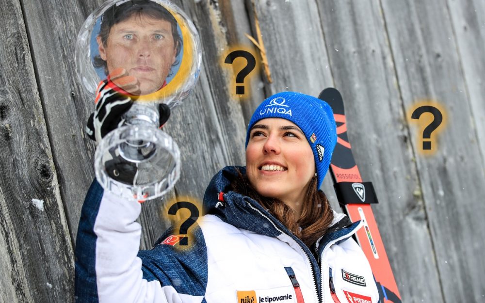 Petra Vlhova und die drei Fragezeichen. Wird Mauro Pini ihr neuer Trainer? Drei andere Kandidaten, deren Namen nicht bekannt sind, soll es auch noch geben. – Foto: GEPA pictures