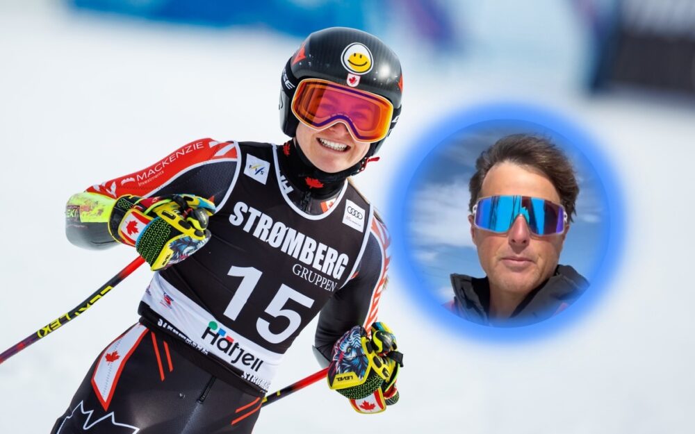 Mauro Pini (kleines Bild) könnte bald Trainer von Valerie Grenier sein. – Fotos: GEPA pictures / Instagram-Screenshot