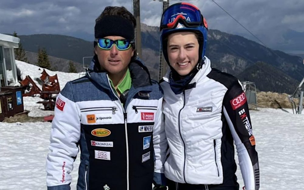Petra Vlhova hat ihren neuen Coach gefunden Gemeinsam Richtung Olympia: Petra Vlhova und ihr neuer Coach Mauro Pini. – Foto: Facebook Petra Vlhova