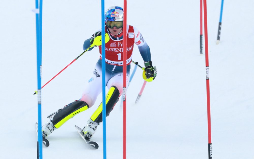 Alexis Pinturault fährt zum 25. Weltcupsieg Alexis Pinturault behielt den Durchblick. – Foto: GEPA pictures