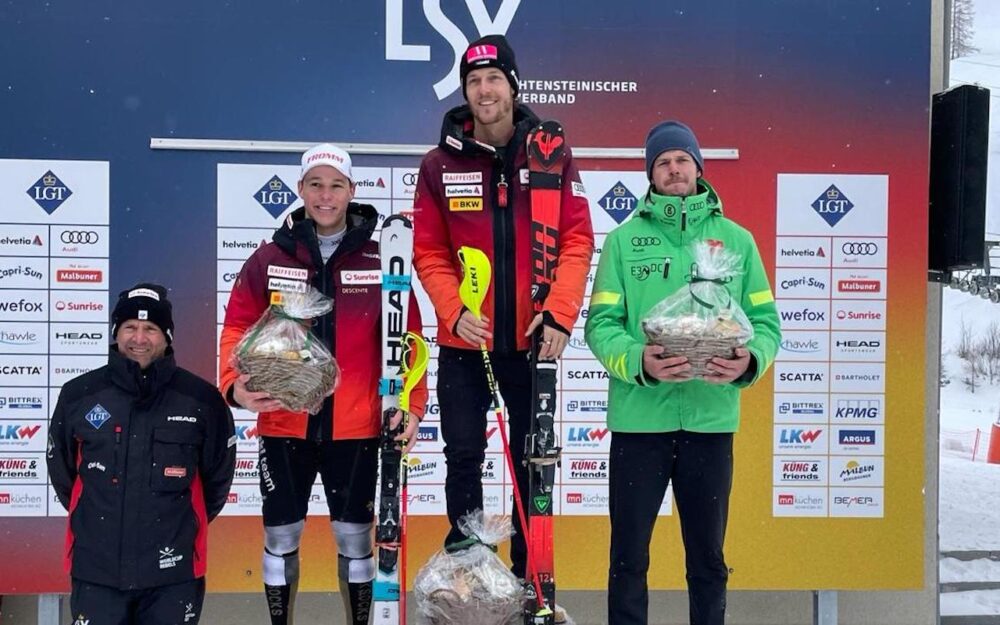 Reto Mächler, Sieger Sandro Simonet und Anton Tremmel standen bei der Siegerehrung auf dem Podest. – Foto: zvg / LSV