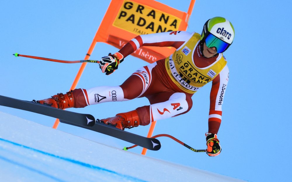 Mirjam Puchner unterwegs zur Trainingsbestzeit. – Foto: GEPA pictures 