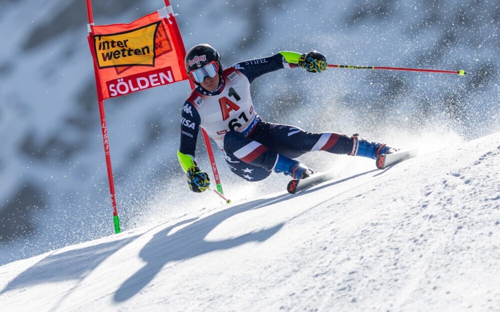 Cooper Puckett bei seinem Weltcup-Debut in Sölden. – Foto: GEPA pictures
