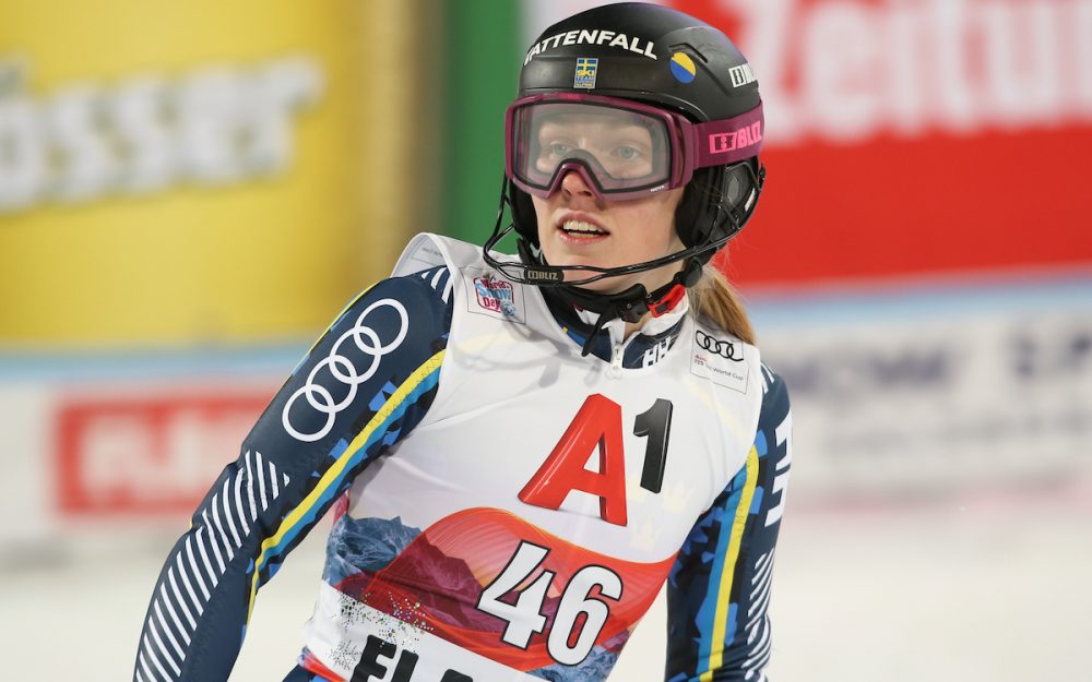 Sara Rask gewinnt in Narvik den Riesenslalom anlässlich der Junioren-Weltmeisterschaften 2020. – Foto: GEPA pictures
