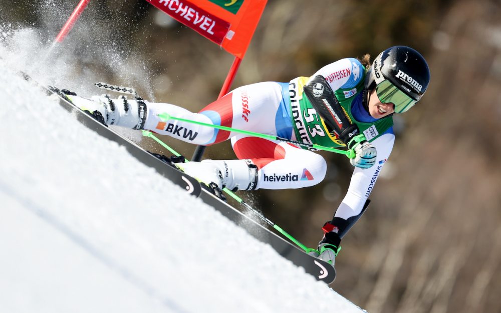 EC: Camille Rasts Rückkehr auf das Podest Camille Rast, hier beim Weltcup-Riesenslalom von Courchevel. – Foto: GEPA pictures