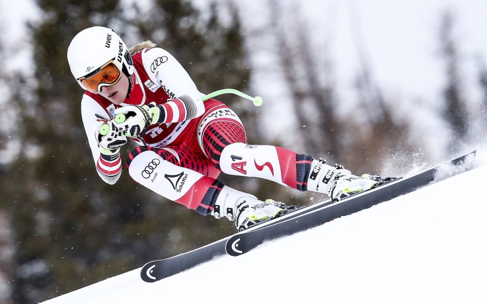 Elisabeth Reisinger feiert im Val die Fassa ihren zweiten Sieg im Europacup. – Foto: GEPA pictures