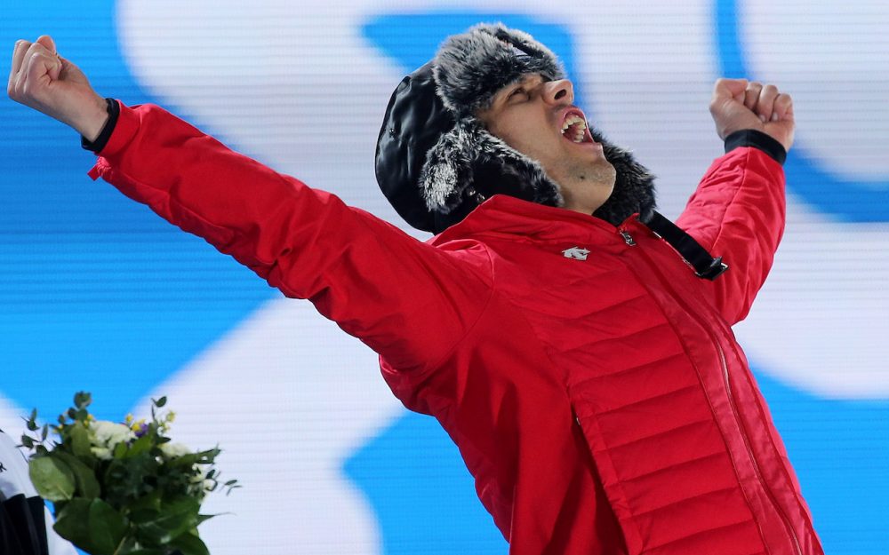 Sandro Vilettas Karriere-Höhepunkt: der Jubel über Olympia-Gold in der Kombination von Sotchi 2014. – Foto: GEPA pictures