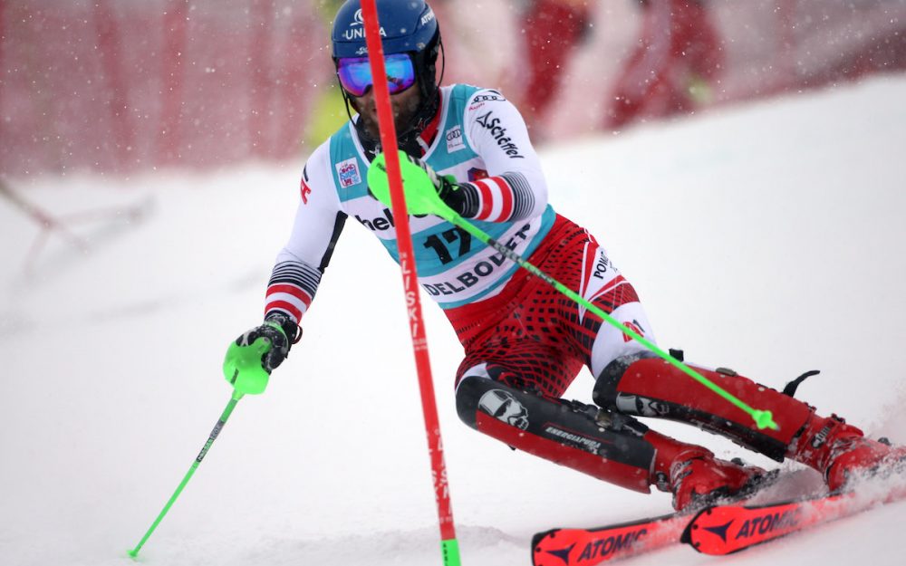 Der Führende nach dem 1. Lauf des Adelboden-Slaloms: Marco Schwarz. – Foto: GEPA pictures