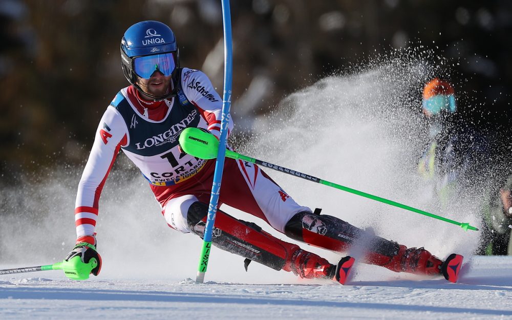 Marco Schwarz – nach Bronze in Are jetzt in Cortina d'Ampezzo Gold in der Kombination. – Foto: GEPA pictures
