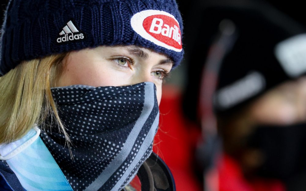Mikaela Shiffrin im Flutlicht zur Bestzeit Mikaela Shiffrin. – Foto: GEPA pictures