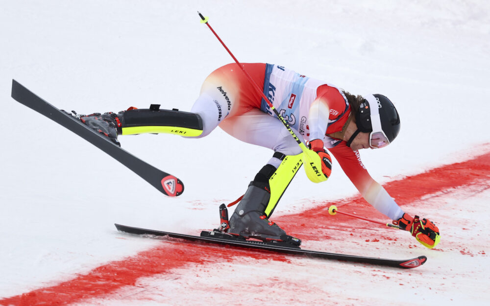 EC: Schweizer Trio scheitert – kein Slalom-Fixplatz im Weltcup 2023/24 Sandro Simonet – in Narvik sah auch er die Zielline nicht. – Foto: GEPA picturtes