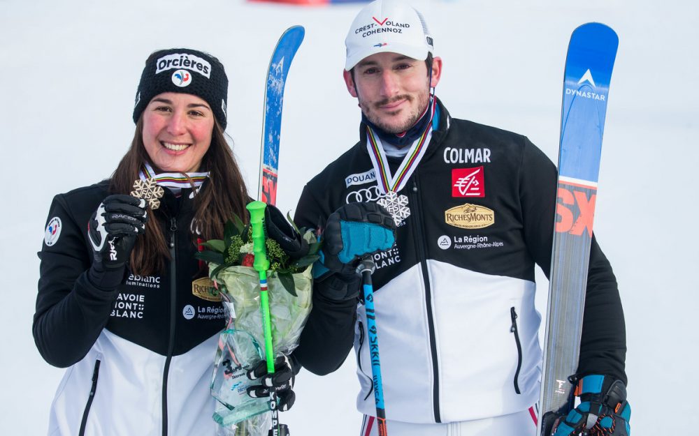 Alizee Baron (links/Bronze) und Francois Place (Silber) haben bei den Weltmeisterschaften in Schweden je eine Medaille gewonnen. – Foto: GEPA pictures