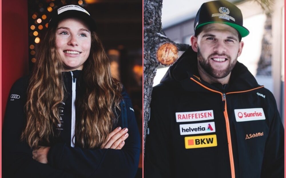 Saskja Lack und Marc Bischofberger sichern sich die nationalen Titel im Skicross. – Fotos: GEPA pictures