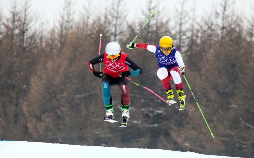 Fanny Smith verzichtet auf den Start in Russland Fanny Smith (vorne) verzichtet auf den Start bei den Weltcup-Rennen in Russland. – Foto: GEPA pictures