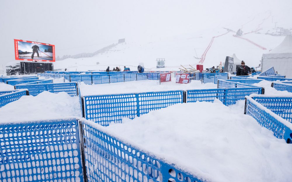 In St. Moritz abgesagter Super-G wird nachgeholt Zu viel Schnee verhinderte Anfang Dezember die Weltcup-Rennen in St. Moritz. – Foto: GEPA pictures