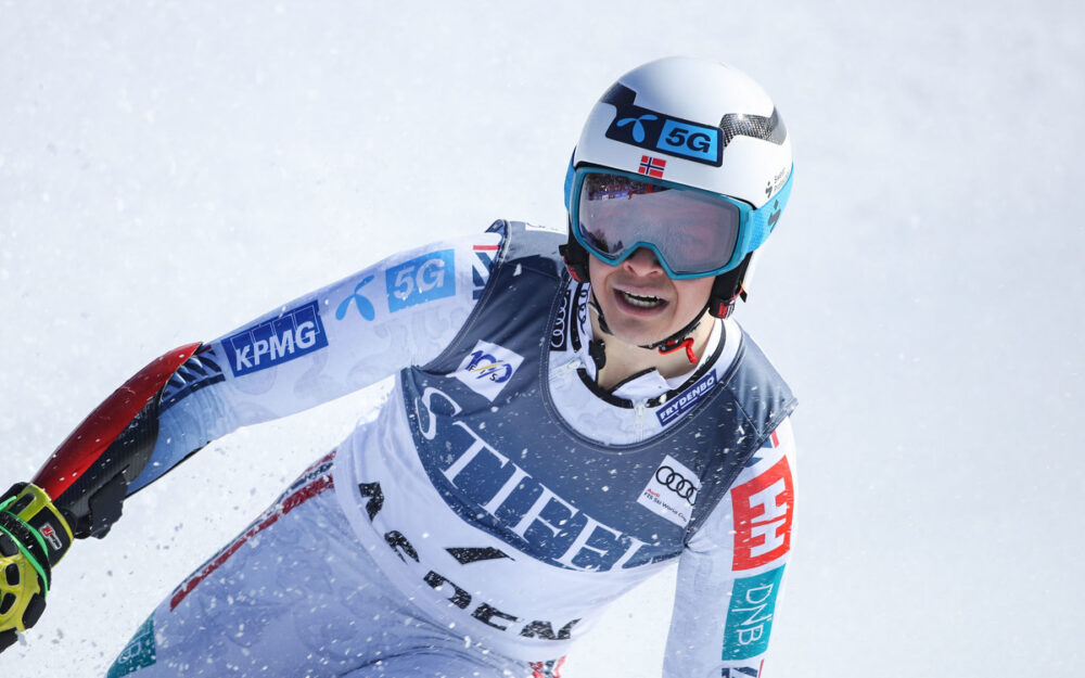 Ein Norweger liegt in Aspen vor zwei Schweizern in Führung Alexander Steen Olsen liegt beim zweiten Riesenslalom von Aspen in Führung. – Foto: GEPA pictures