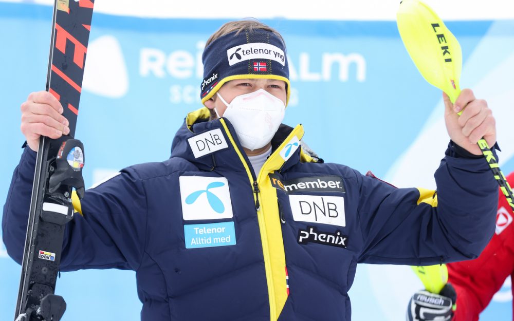 Alexander Steen Olsen gewinnt den EC-Slalom in Obereggen (ITA). – Foto: GEPA pictures