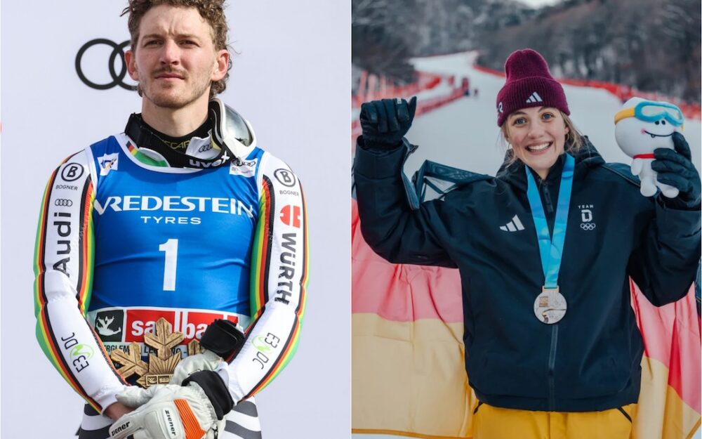 Linus Strasser und Charlotte Grandinger holen sich die Slalom-Titel an den Deutschen Meisterschaften. – Fotos: GEPA pictures / zvg Team Deutschland