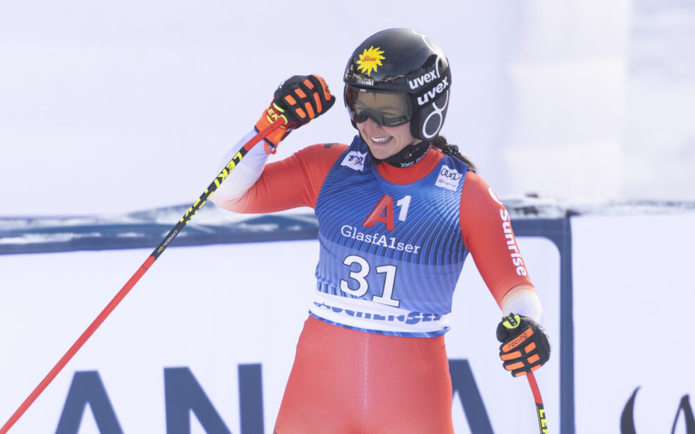 Jasmina Suter bestreitet am Samstag in Jasna den Weltcup-Riesenslalom. – Foto: GEPA pictures